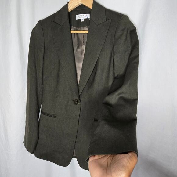 Emanuel Ungaro Womens Vintage Y2K Preppy Old Money Designer Wool Blazer Petite 6 - Picture 3 of 11